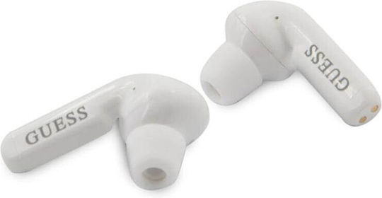 Guess GUTWS1CWH In-ear Bluetooth Handsfree Ακουστικά με Θήκη Φόρτισης Λευκά