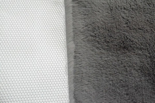 Newplan Puffy Fc7a Αντιολισθητικό Shaggy Γούνινο Φ160cm Dark Grey