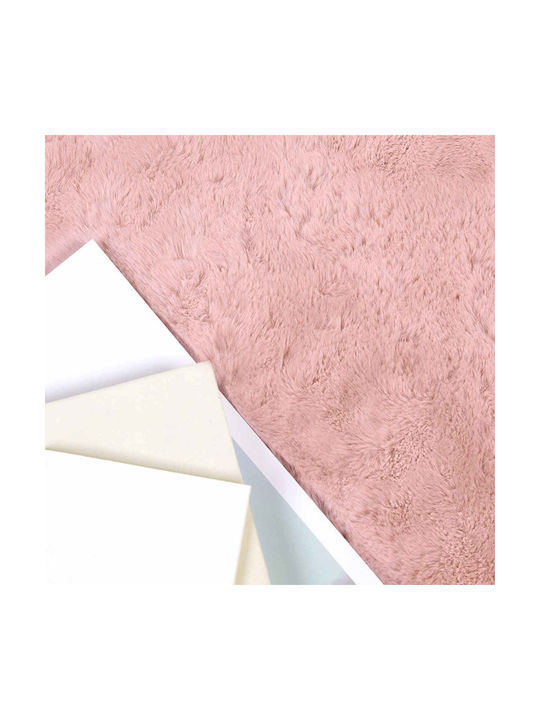 vidaXL Χαλί Ορθογώνιο Ροζ 140x200cm