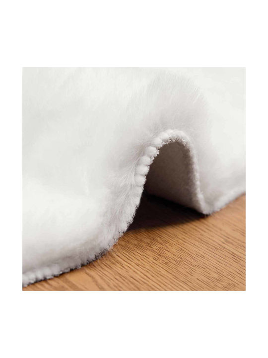 vidaXL Rug Round White