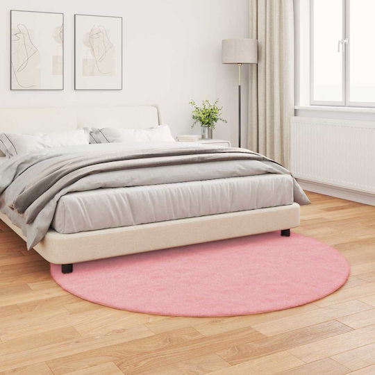 vidaXL Χαλί Στρογγυλό Ροζ Φ200cm