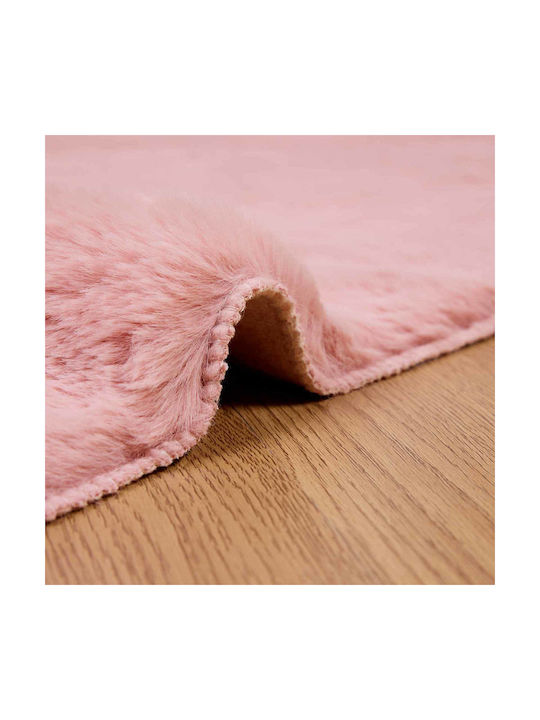 vidaXL Rug Rectangular Pink