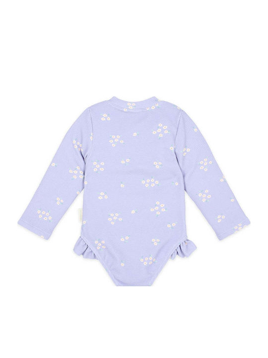 Little Dutch Kids One-Piece Swimsuit With Long Sleeve Dreamy Lavender