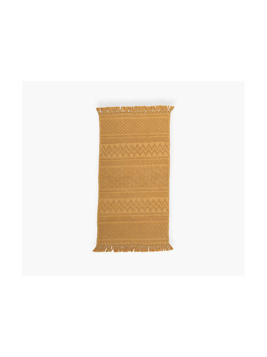 Nef-Nef Homeware Klodia Wohnzimmer Teppich Rechteckig Baumwolle Senf 70x140cm