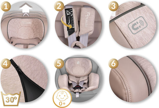 Nukido Aero Kinderautositz i-Size mit ISOfix Beige