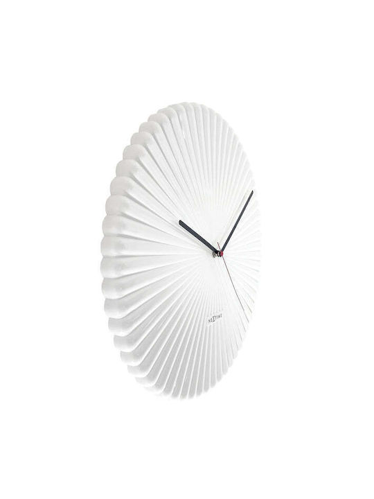 Nextime Silent Antique Wall Clock Polyresin White Ø40cm