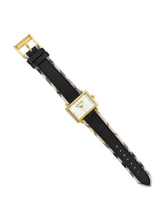 Burberry Γυναικείο Ρολόι 32mm Μπαταρίας με Λευκό Δερμάτινο Λουράκι