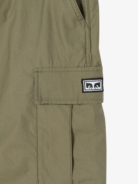 Ανδρική Βερμούδα Cargo Smokey Olive Faded Wash