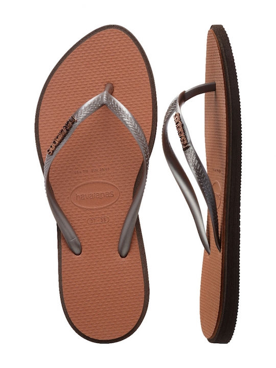 Slim Point Flip Flops in Silver Color