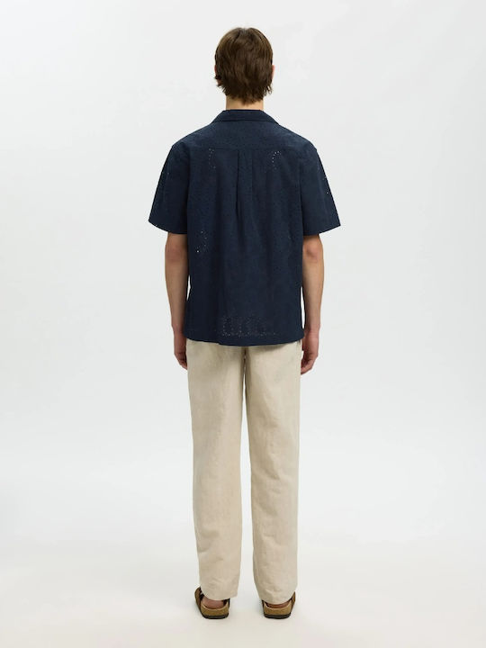 Short Sleeve Shirt in Narrow Fit Blue
