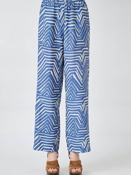 Women's Blue Set with Trousers with Rubber Band