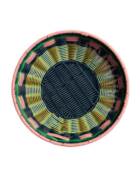 Maegen Διακοσμητικό Μπωλ Rattan Ροζ 11x11cm