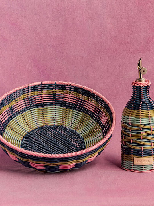 Maegen Dekorative Schale Rattan Rosa 11x11cm