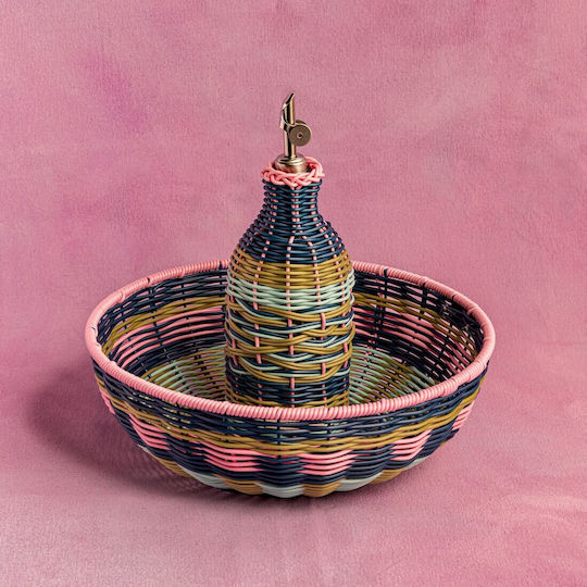 Maegen Dekorative Schale Rattan Rosa 11x11cm