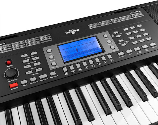 Max Armoniu RHAPSODY61P cu 61 Clape Dinamice cu Suport Negru