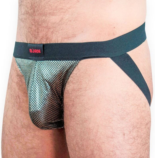 Burn Lenjerie Bărbătească Jockstrap Argintie