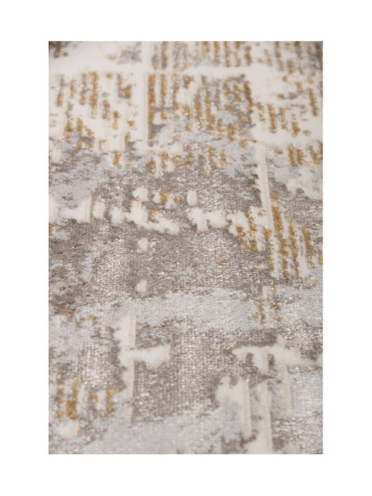 Biokarpet Wohnzimmer Teppich Weiß-Gold 240x300