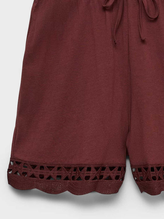 Damen Hohe Taille Shorts Braun