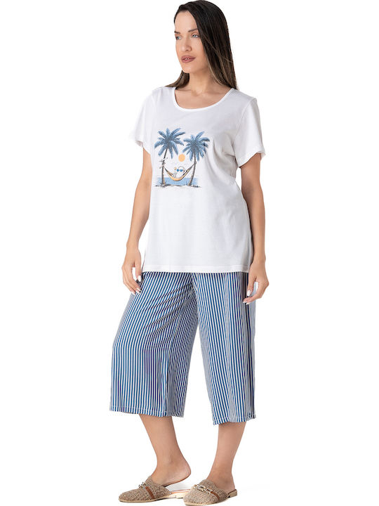 Relax Lingerie Summer Women's Pyjama Set Light Blue
