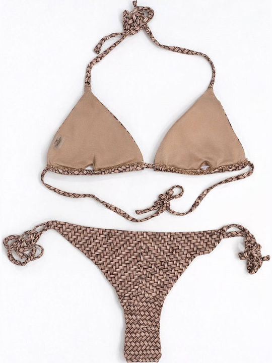 Set Bikini Τριγωνάκι & Brazil Καφέ