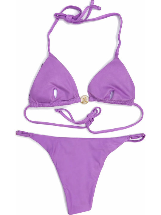 Set Bikini με Αφαιρούμενη Ενίσχυση Λιλά