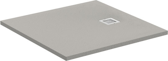 Ideal Standard Ultra Flat S Square Shower Artificial Stone 90x90cm Grey