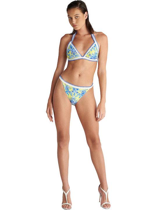 Bikini Τριγωνάκι B Cup με Ενίσχυση Floral Πολυχρωμο