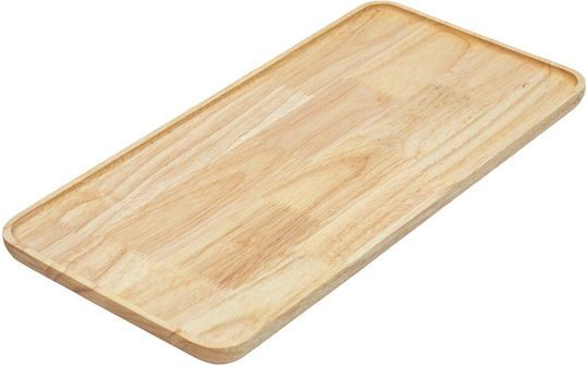 Ξύλινα Ορθογώνια Πιάτα Rubberwood Με Τοίχωμα 70x28 Εκ