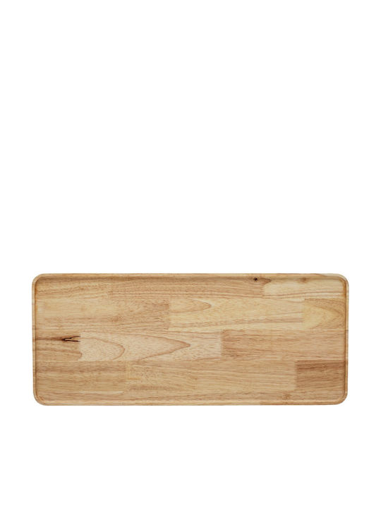 Ξύλινα Ορθογώνια Πιάτα Rubberwood Με Τοίχωμα 70x28 Εκ