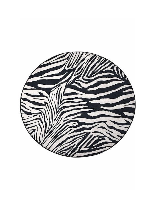 Conceptum Hypnose Zebra Covor Rotund Alb-negru
