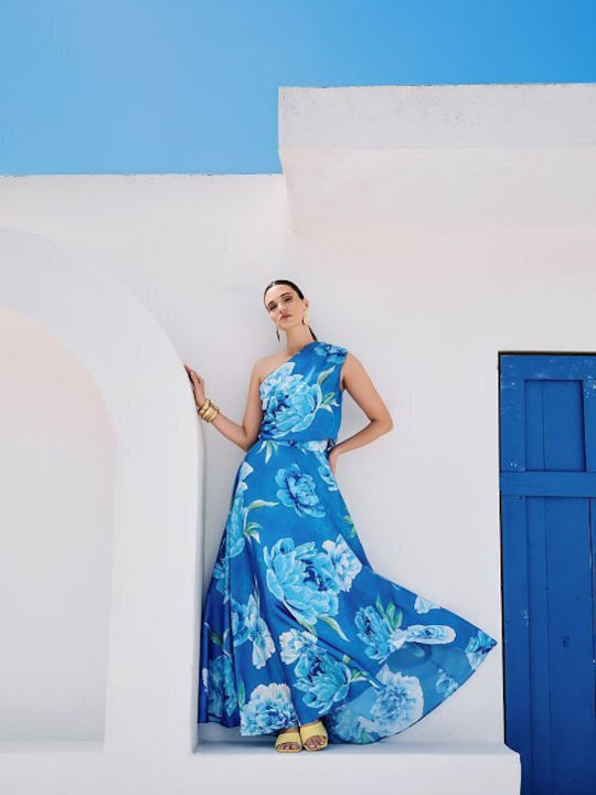 Maxi Skirt Floral Blue