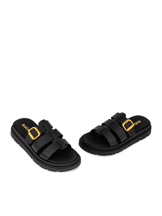 Δερμάτινα Γυναικεία Ανατομικά Σανδάλια New Black