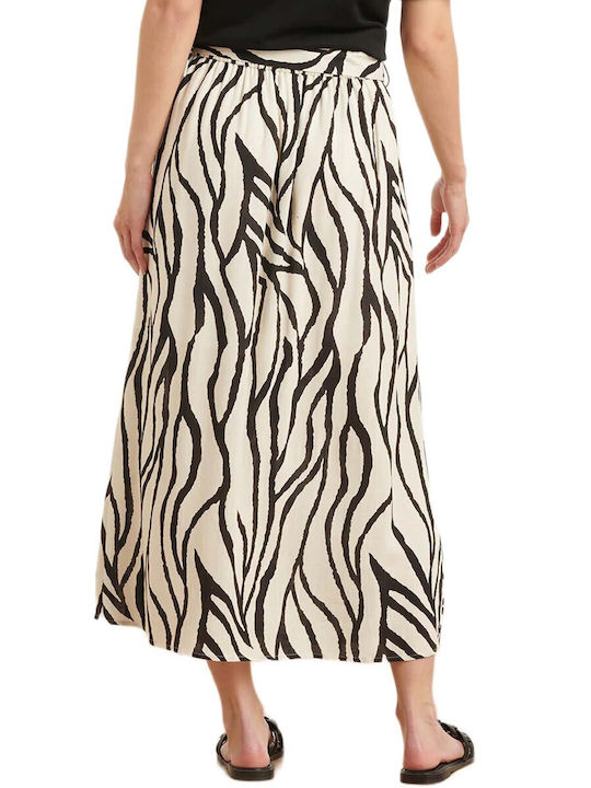 Smashed Lemon Hohe Taille Maxi Damenrock Schwarz