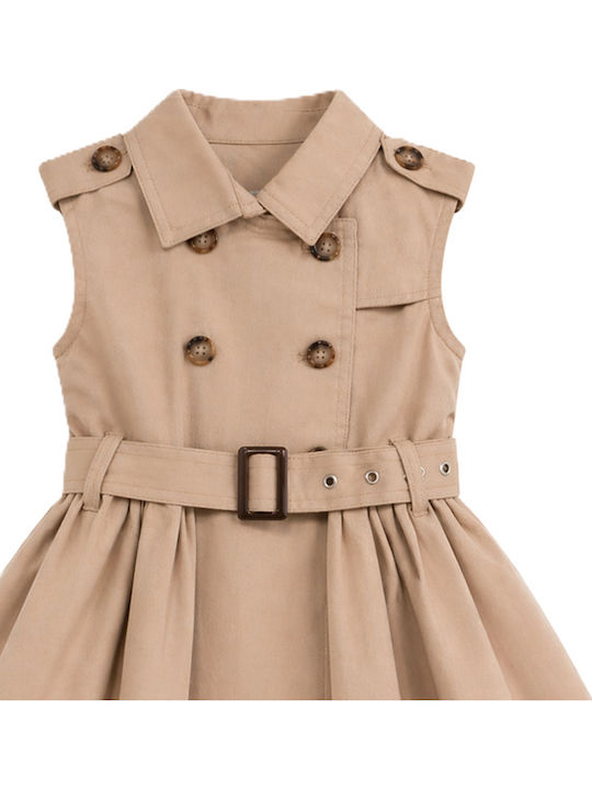 Mädchenkleid Kamel