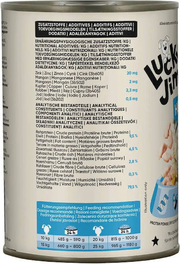Lucky Jim Adult Wet Dog Food with Chicken and Fish 6x400gr