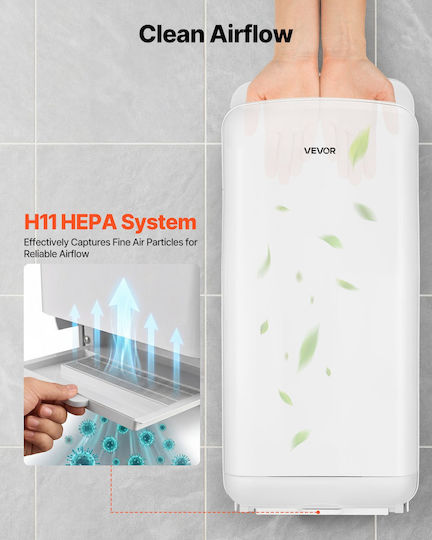 Vevor Plastic Hand Dryer With Sensor In White Colour 1.95kW LSGSJBSSL000DILPE001V2
