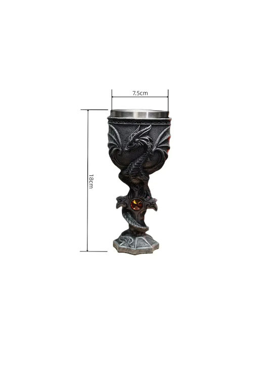 Pahar Pentru Vin Alb Din Plastic Gri Cu Picior ac10055