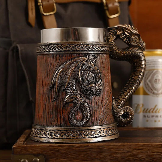 Bierglas aus Kunststoff in Braun Farbe ac1002