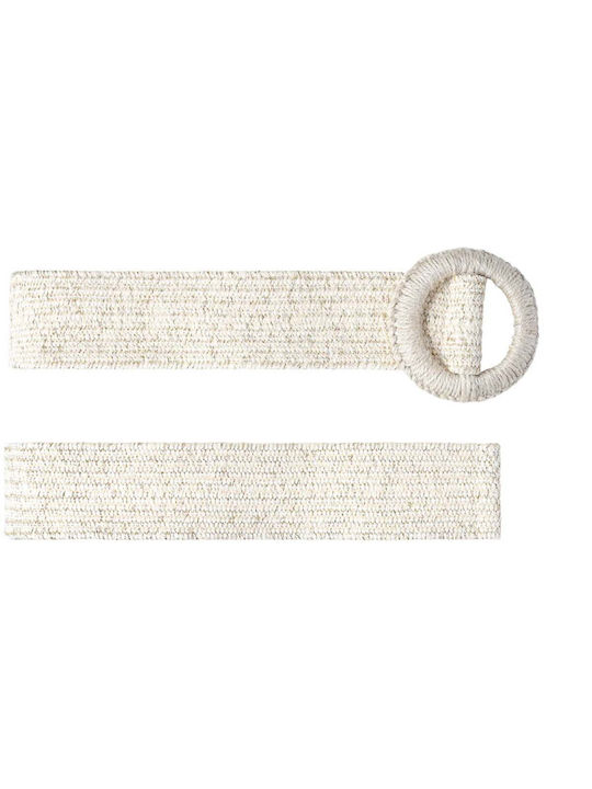Smashed Lemon Elastic Women's Belt Beige