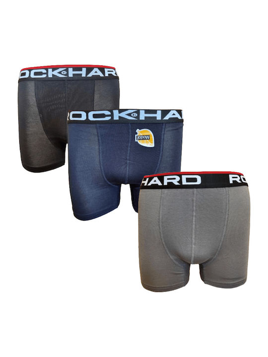 Herren Boxershorts Blau 3er Pack