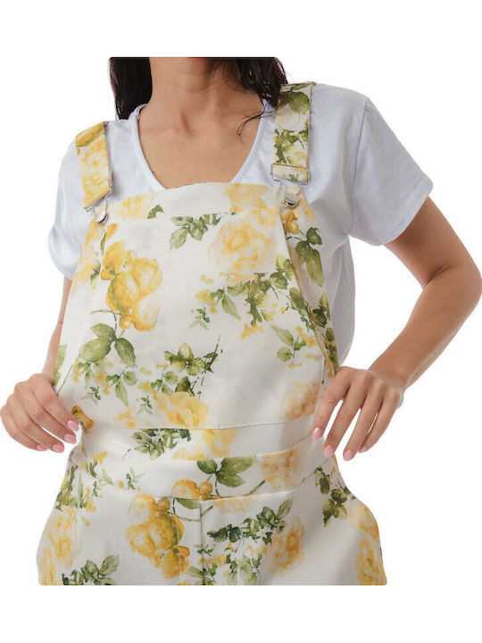 Women's White Dungarees