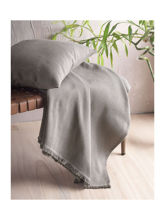 Rythmos Yard Three-Seater Sofa Throw 2 Sides Chenille 180x280cm Ecru 117-193-3036