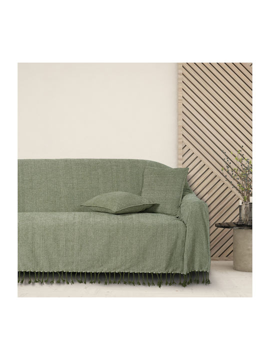 Das Home 0273 Ριχτάρι Διθέσιου Καναπέ Chenille 180x250εκ. Λευκό
