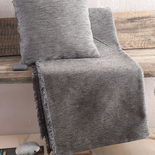 Rythmos Charlie Sofa Throw 2 Seater Chenille 180x240cm Grey
