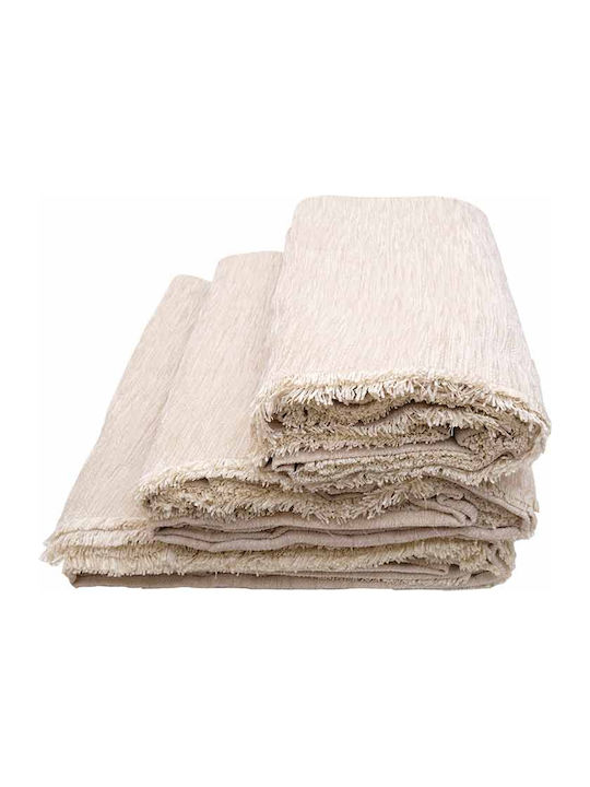 Sunshine Ριχτάρι Πολυθρόνας Chenille 300x180εκ. Εκρού