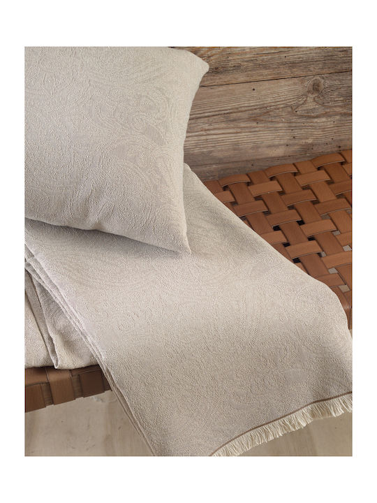 Rythmos Ivy Zweisitzer-Sofa Überwurf Zwei Seiten Jacquard 180x240cm Blau
