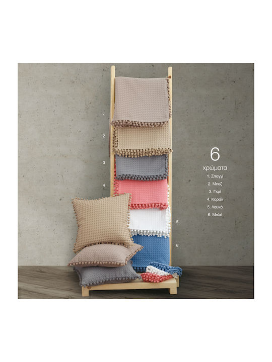 Borea Waffle Cubic Armchair Throw Pique 300x180cm Gray