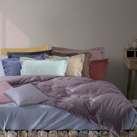 Das Home Cearșaf Semi Dublu cu Elastic 120x200+35cm. 1001 Alb