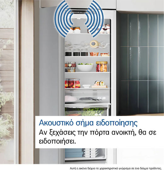 Bosch Ψυγειοκαταψύκτης 440lt Total NoFrost Υ203xΠ70xΒ66.7εκ. Γκρι KGN49OCAF