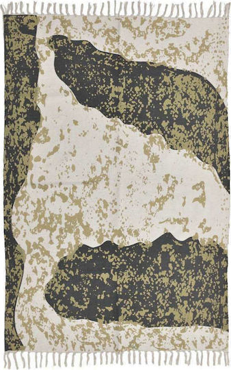 Inart Χαλί Βαμβακερό με Κρόσια 120x180cm Μπεζ